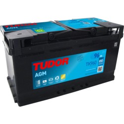 Batería Start-Stop battery Tudor TK960 12V 96Ah 850A AGM para BMW 7 730 d 2001